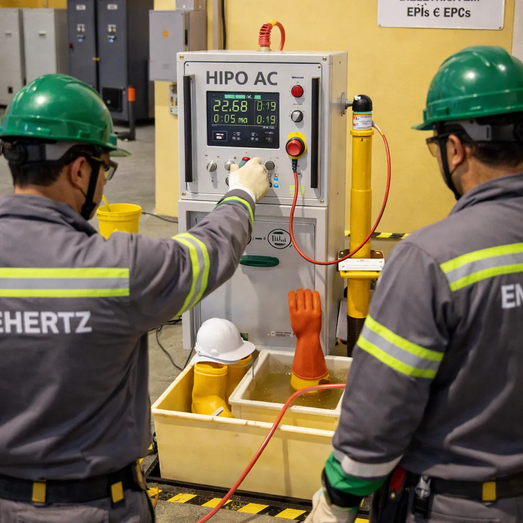 Ensaios de Rigidez Dielétrica em EPIs e EPCs Elétricos